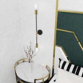 Applique FLAME 2xE27/60W/230V nero/oro