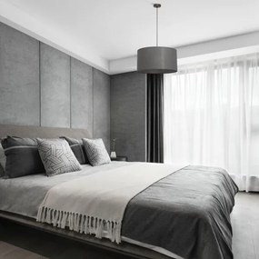 Lampadario a cavo ALBA 1xE27/15W/230V Ø 45 cm grigio