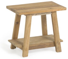 Kave Home - Poggiapiedi Safara in legno massello di teak riciclato 50 x 32 cm