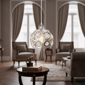 LAMPADA ELEGANTE DI SOFFITTO APP207 CRISTALLO LOFT ARGENTE