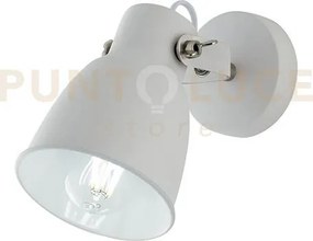 Applique a parete legend bianca e nickel 1 luce attacco e27 12,3x22...