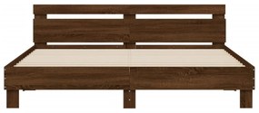 Giroletto testiera rovere marrone 160x200 cm legno multistrato