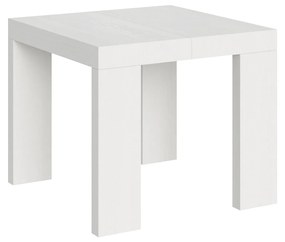 Tavolo Estensibile Roxell 90x90/246 cm - Design Elegante e Pratico per Ogni Occasione, L.90 P.90 H.77 cm (allungabile fino a 246 cm) / Bianco Frassino