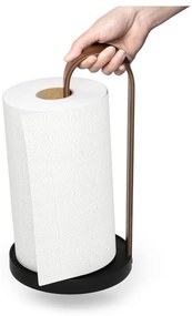 Portarotolo da cucina verticale in legno nero ø 17 cm Bellwood – Umbra