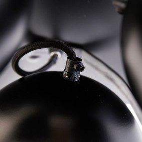 Faretto industriale nero con ottone 3 luci - Haicha