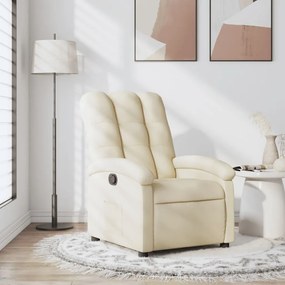 Poltrona Reclinabile İn Tessuto Crema /