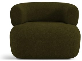 Poltrona in tessuto bouclé verde Jenny - Micadoni Home