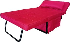 Pouf Poltrona trasformabile in letto GARDENIA in tessuto BORDEAUX