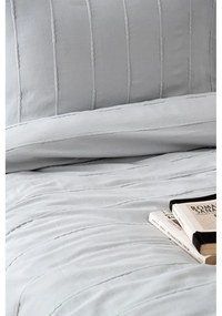Set con copriletto e federa grigio in cotone 210x220 cm Sedef – Mijolnir