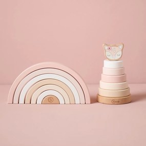 Bieco - Arcobaleno impilabile in legno - cerbiatto Ella