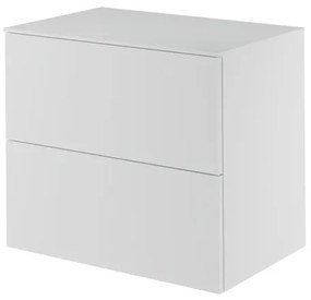 Mobile da bagno sotto lavabo Neo bianco laccato L 75 x H 65 x P 48.3 cm 2 cassetti, lavabo non incluso