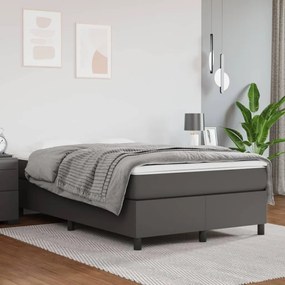 Giroletto A Molle Con Materasso Grigio 120x200 Cm İn Similpelle /