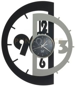 Orologio da parete victor nero e alluminio in ferro 45x53cmh