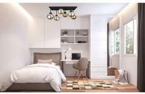 Lampadario a plafone DEA 6xE14/60W/230V nero/fumé beige