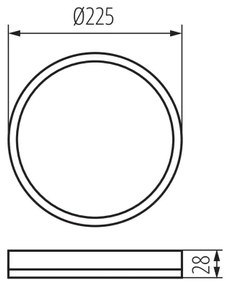Kanlux 31500 - Plafoniera LED da bagno AZPO LED/11,8W/230V diametro 22,5 cm IP54 bianco