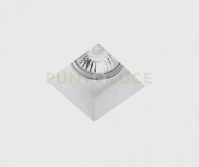 Siris faretto da incasso 1 luce in gesso bianco attacco gu10 9x9cm