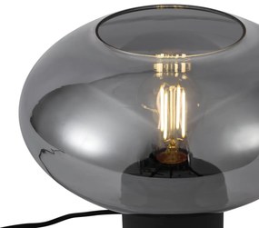 Lampada da tavolo di design nera con vetro fumé - Umbrella