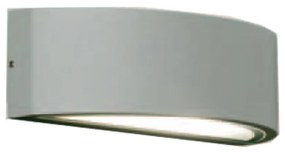 Applique Moderna Esterno Lente Alluminio Grigio Perla 1 Luce E27