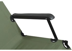 Sedia pieghevole regolabile verde/nera