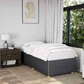Giroletto Senza Materasso Grigio Scuro 100x200 Cm Tessuto /