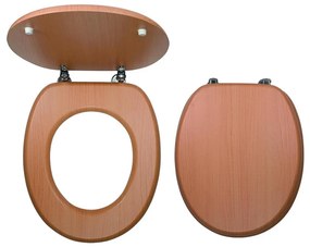 FERRO - Sedile per WC in MDF, finitura faggio