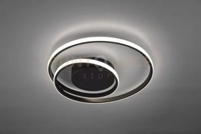 Zibal plafoniera led 22w 2500lm, 3000k spirale nera dimmerabile con...
