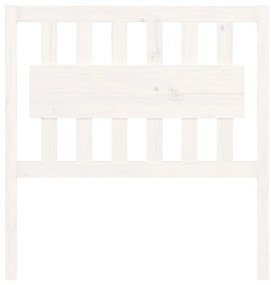 Testiera per letto bianca 95,5x4x100 cm legno massello di pino