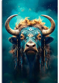 Quadro su tela – Bufalo blu-oro
