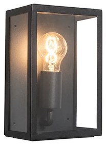 Lampada da parete per esterni industriale nera con vetro 25,5 cm IP44 - Rotterdam