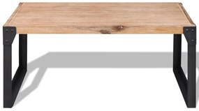 Tavolino da caffè in legno massello di acacia 100x60x45 cm