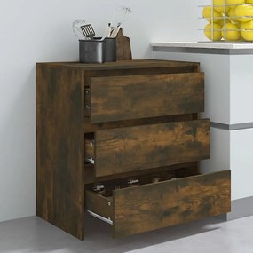 Credenza Rovere Fumo 70x41x75 cm in Truciolato