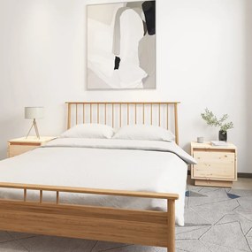 Comodini 2 Pz 35x34x32 Cm İn Legno Massello Di Pino /