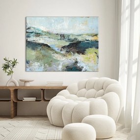 Quadro con elementi dipinti a mano 118x90 cm Green Mountain - Malerifabrikken