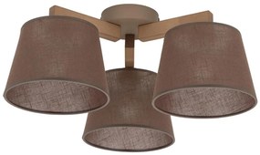 Brilagi - Lampada da soffitto a plafone LATTE SABIA 3xE27/15W/230V pino/marrone