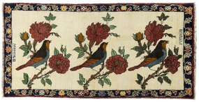 Gabbeh Tappeto persiano 90 x 190 Beige (Iran) Annodato A Mano