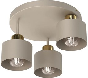 Plafoniera PARKLA 3xE27/15W/230V beige/oro