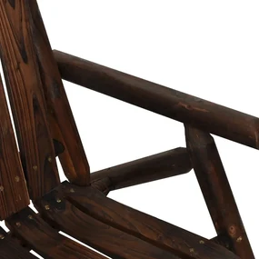 Panca giardino 2 posti 119x85x98cm legno massello abete rosso