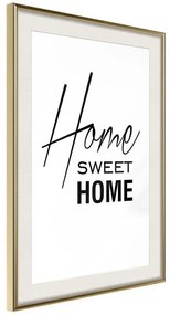 Poster  Home I  Cornice Quadri Cornice d'oro con passe-partout, Larghezza x Altezza Home decor 20x30