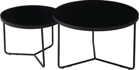 Set di 2 Tavolini da caffè Italia in nero