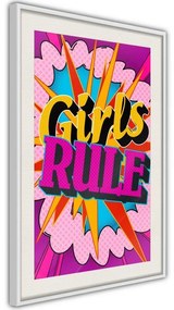 Poster  Girls Rule (Colour)  Cornice Quadri Cornice nera, Larghezza x Altezza Home decor 40x60