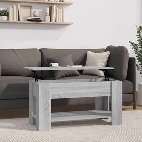Tavolino Da Salotto Grigio Sonoma 101x49x52cm Legno Multistrato /