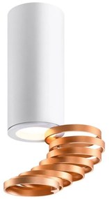 Faretto TUBA 1xGU10/15W/230V bianco/rame