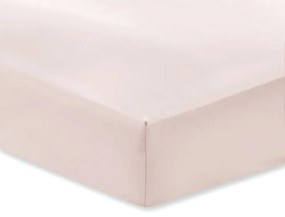 Lenzuolo di cotone sateen rosa Classic, 135 x 190 cm - Bianca