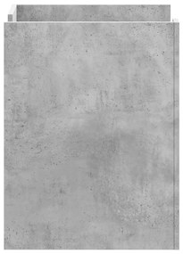 Comodino grigio cemento 45x50x65 cm in legno multistrato