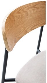 Sedie da pranzo in set nere/grigio tortora 2 pz Adriana – Marckeric