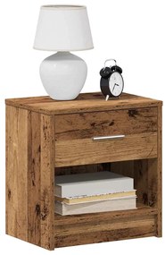 Comodini 2 Pz Con Cassetto Legno Antico 39x28x41 Cm /