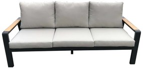 Set da giardino in alluminio grigio per 5 persone Rotterdam - Rojaplast