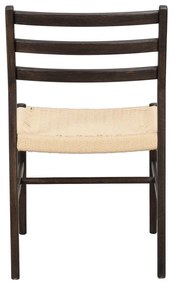 Sedie da pranzo in marrone scuro-naturale in set di 2 pezzi Harlan - Rowico