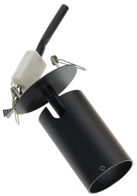 Set di 6 faretti da incasso moderni neri GU10 50mm - Chels