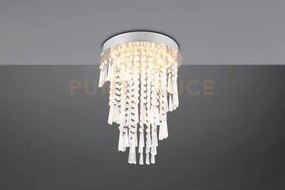 Pomp plafoniera led 18w 2400lm, 2700 - 6500k metallo cromato e pend...